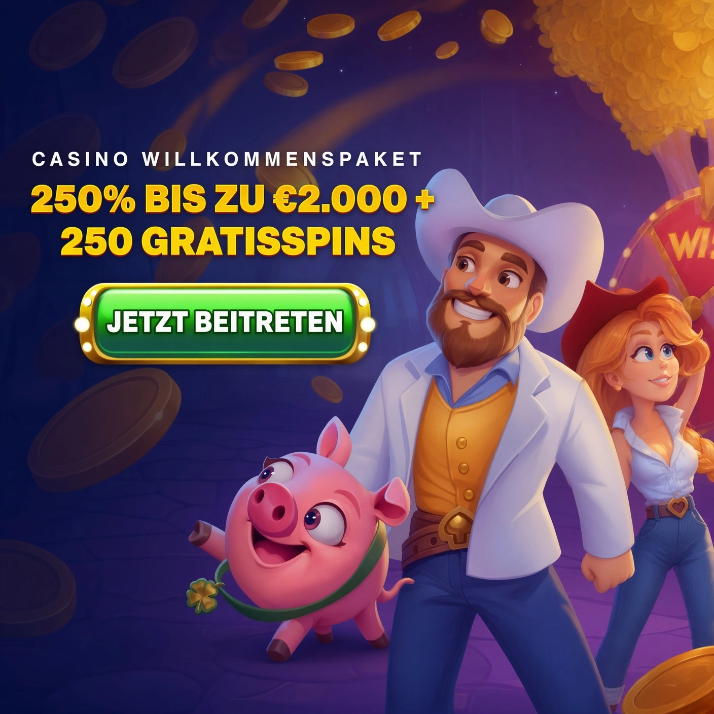 Affiliate-Landing-Vorschau für Spins of glory casino